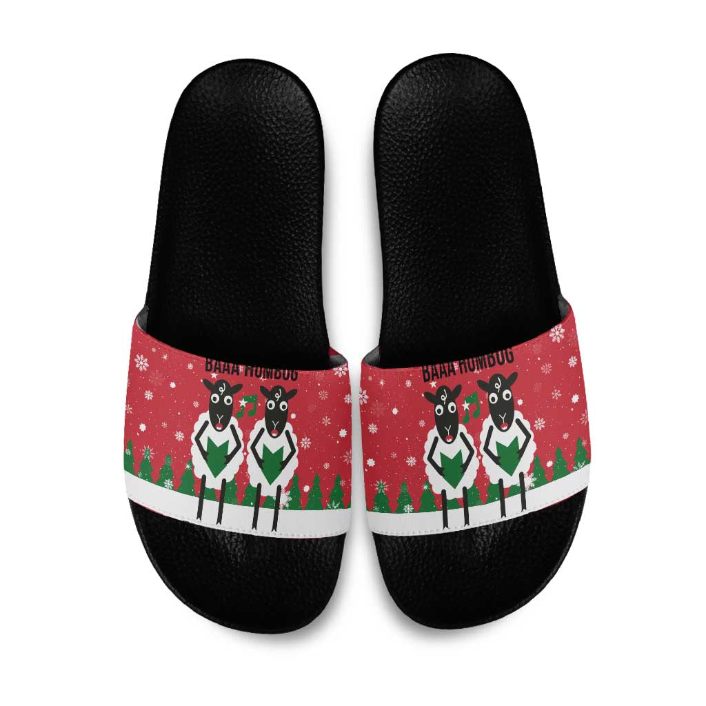 Vintage Sheep Music Christmas Slide Sandals Xmas Holiday Patterns - Wonder Print Shop