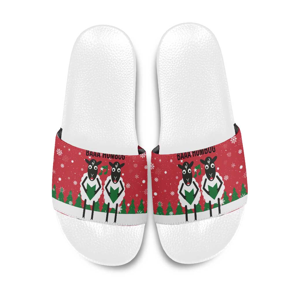 Vintage Sheep Music Christmas Slide Sandals Xmas Holiday Patterns - Wonder Print Shop