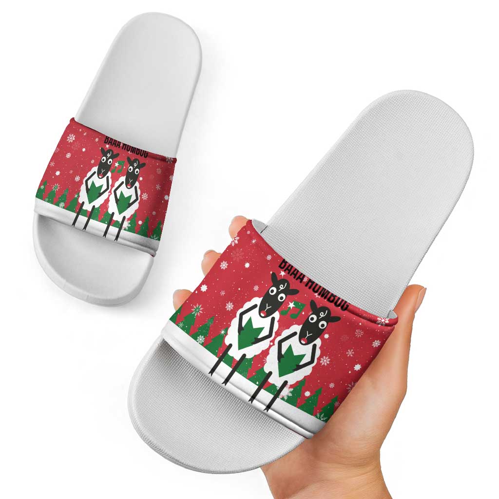 Vintage Sheep Music Christmas Slide Sandals Xmas Holiday Patterns - Wonder Print Shop