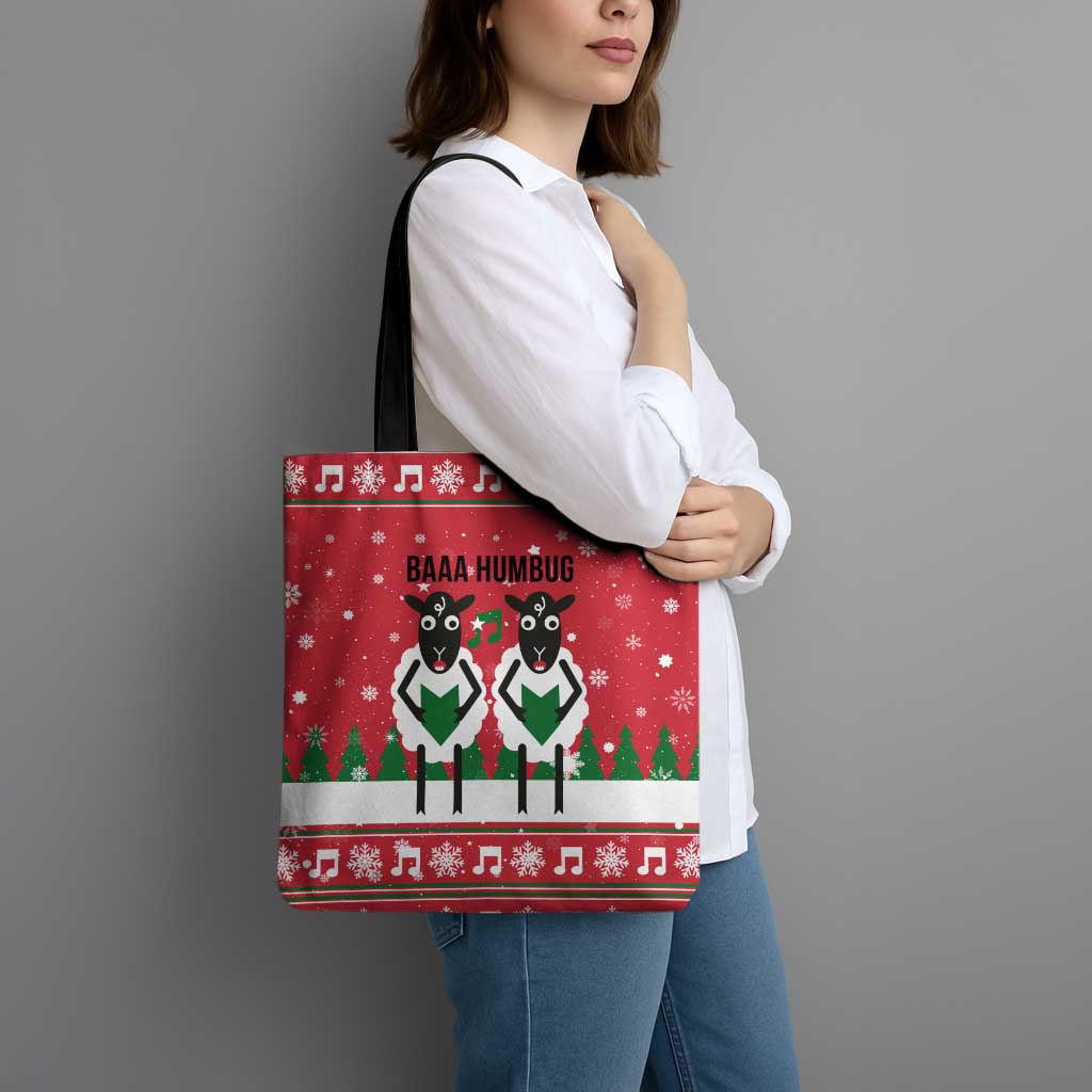 Vintage Sheep Music Christmas Tote Bag Xmas Holiday Patterns - Wonder Print Shop