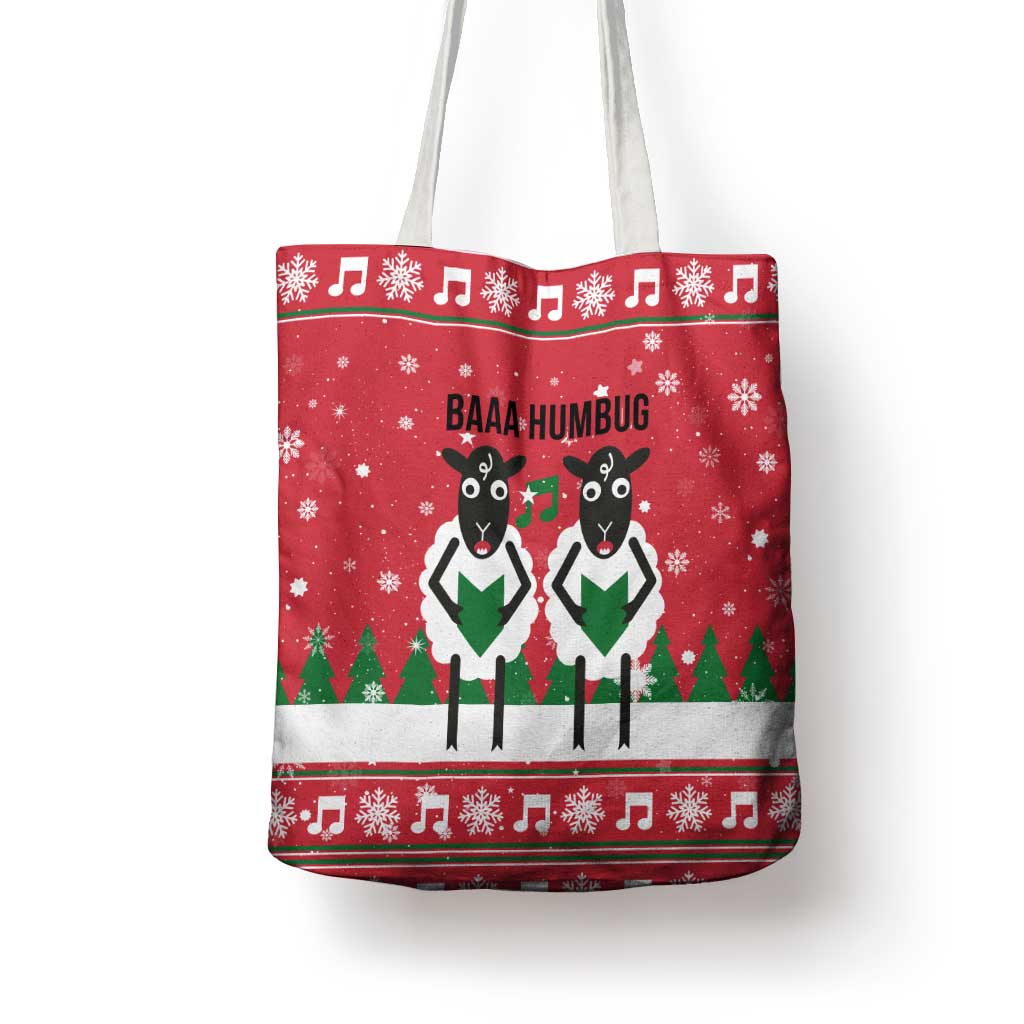 Vintage Sheep Music Christmas Tote Bag Xmas Holiday Patterns - Wonder Print Shop