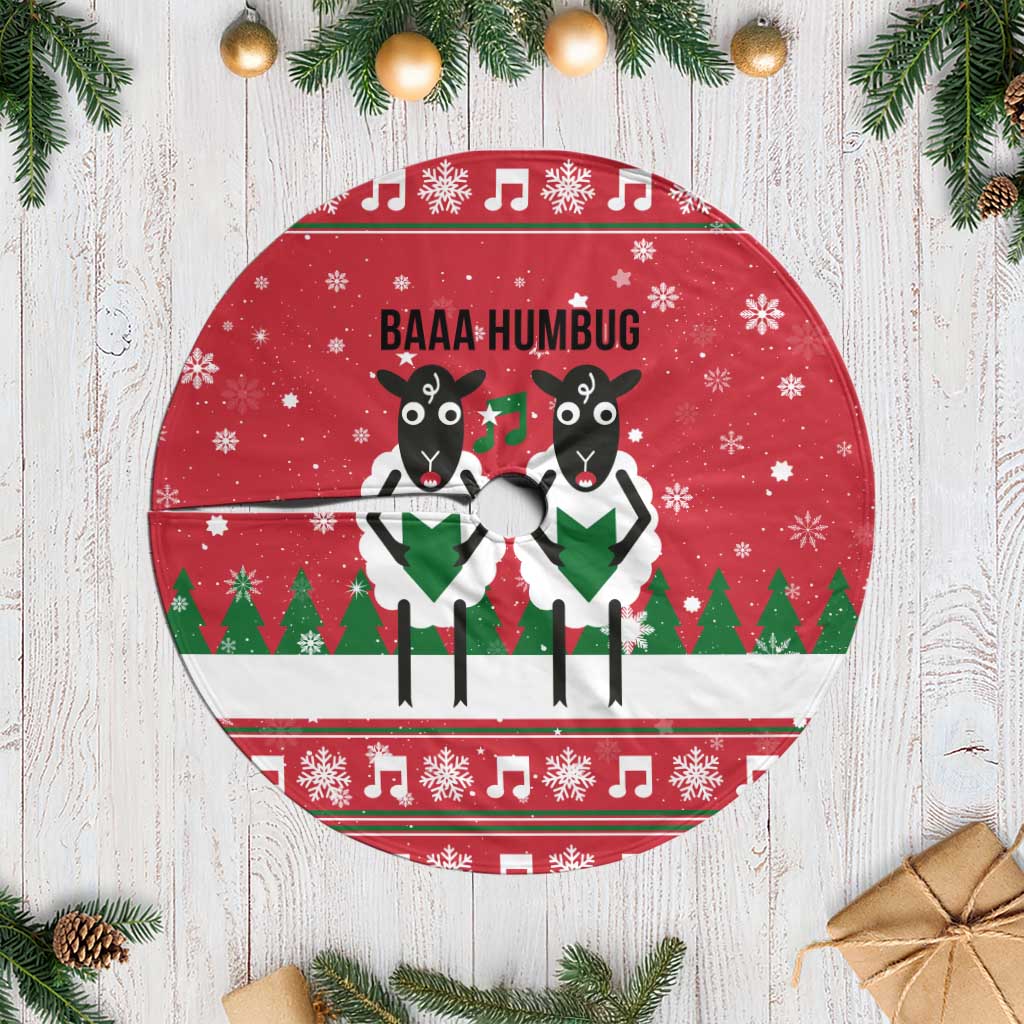 Vintage Sheep Music Christmas Tree Skirt Xmas Holiday Patterns - Wonder Print Shop