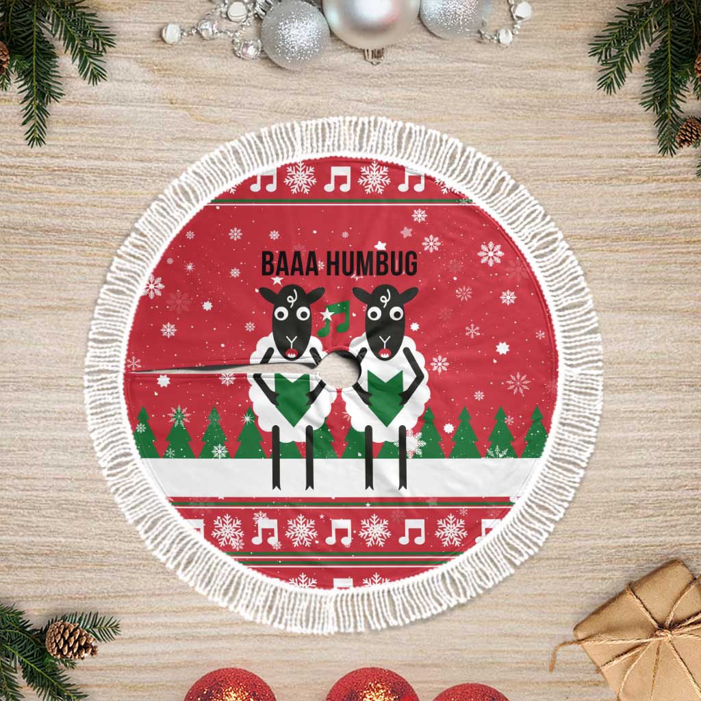 Vintage Sheep Music Christmas Tree Skirt Xmas Holiday Patterns - Wonder Print Shop