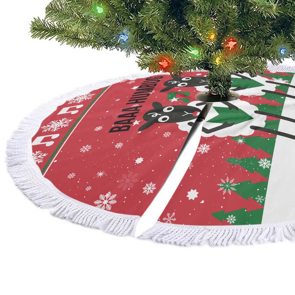 Vintage Sheep Music Christmas Tree Skirt Xmas Holiday Patterns - Wonder Print Shop