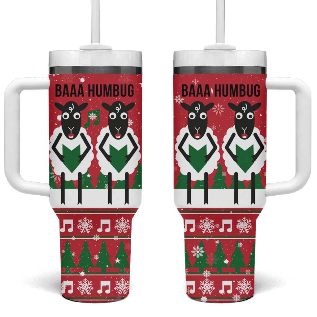 Vintage Sheep Music Christmas Tumbler With Handle Xmas Holiday Patterns - Wonder Print Shop
