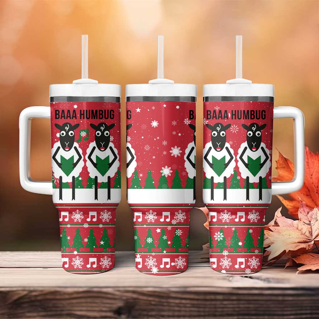 Vintage Sheep Music Christmas Tumbler With Handle Xmas Holiday Patterns - Wonder Print Shop