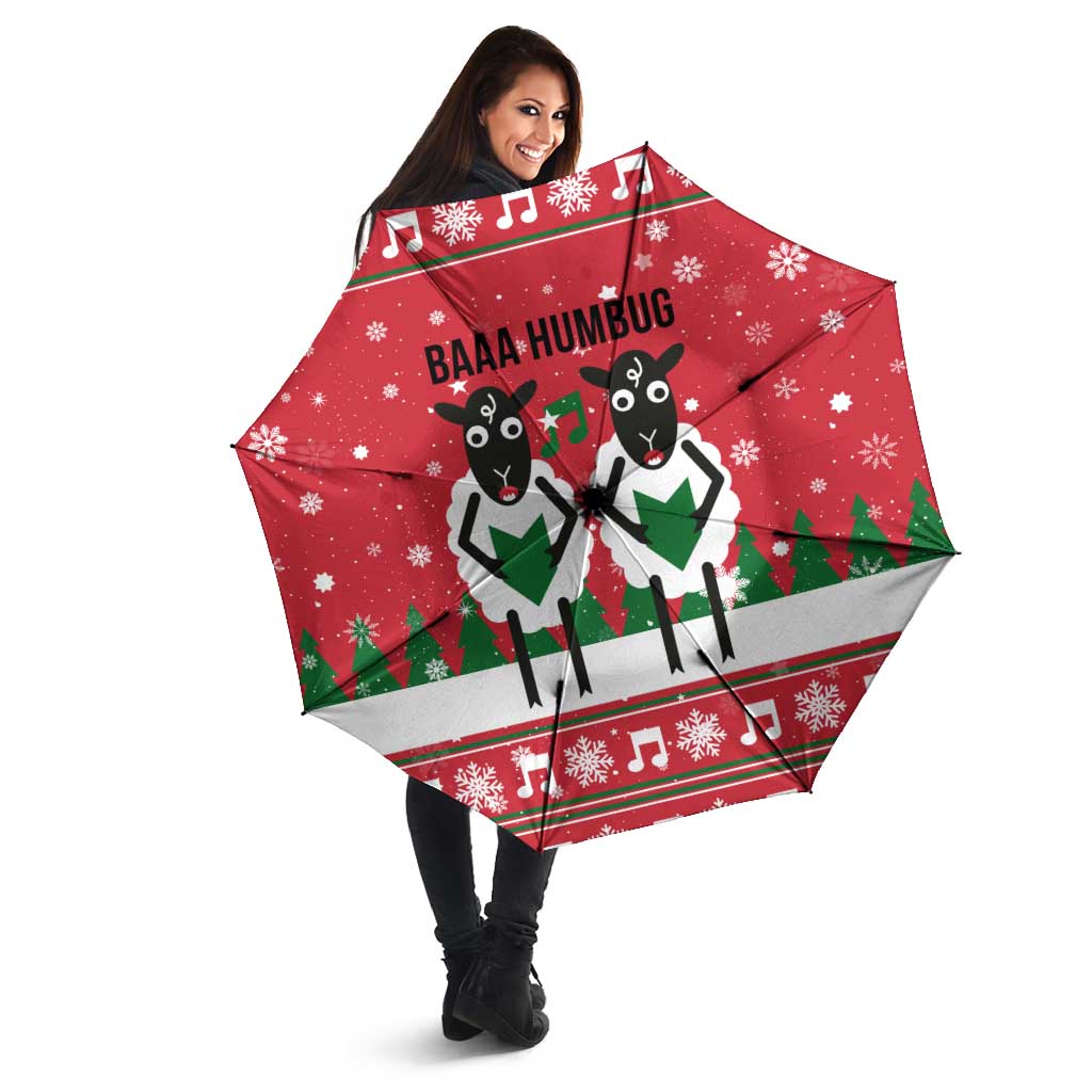 Vintage Sheep Music Christmas Umbrella Xmas Holiday Patterns - Wonder Print Shop