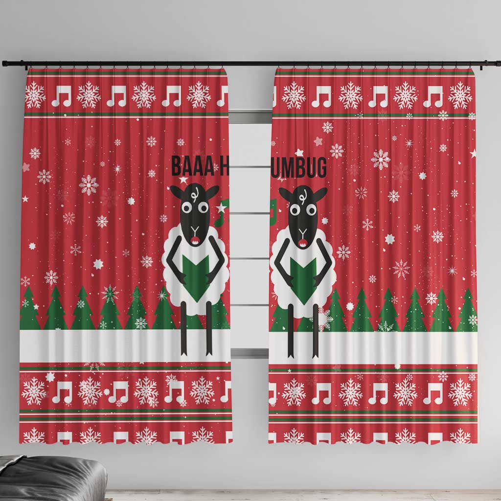Vintage Sheep Music Christmas Window Curtain Xmas Holiday Patterns - Wonder Print Shop