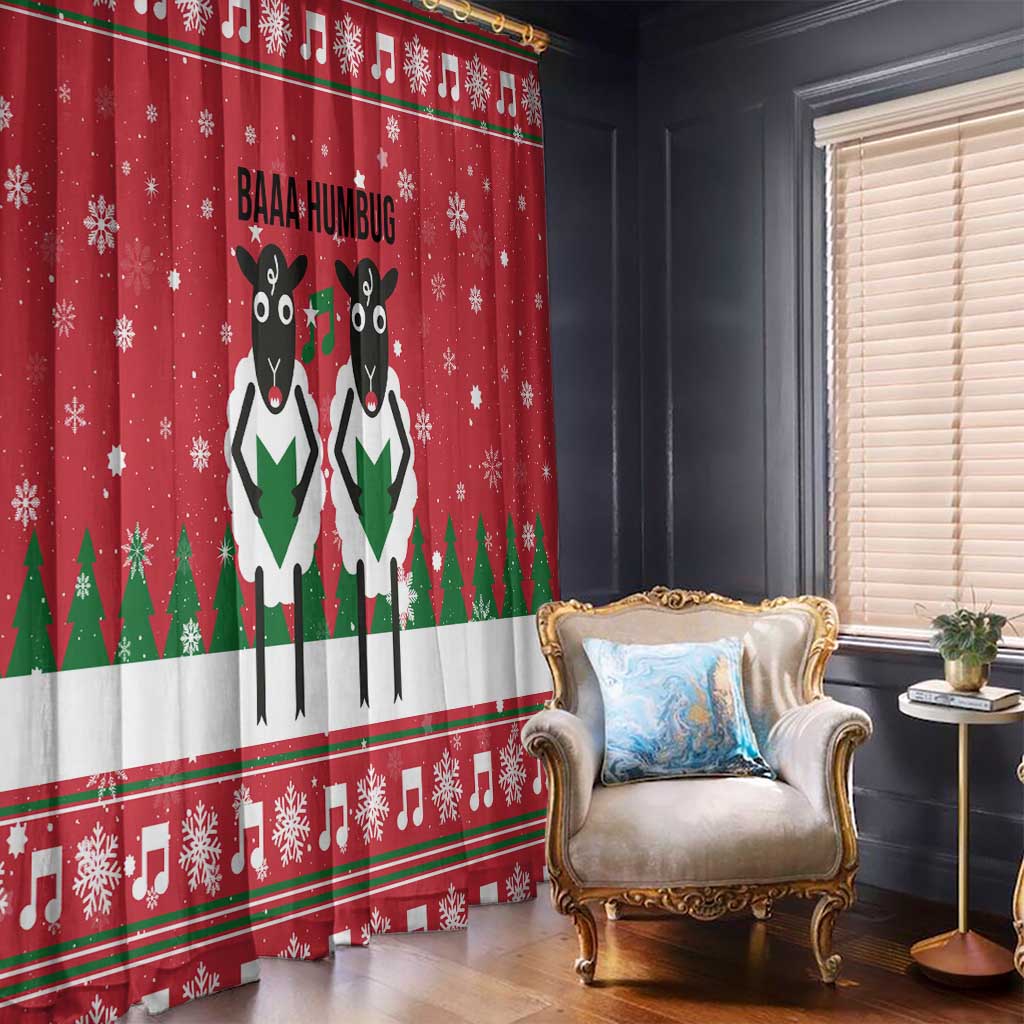 Vintage Sheep Music Christmas Window Curtain Xmas Holiday Patterns - Wonder Print Shop
