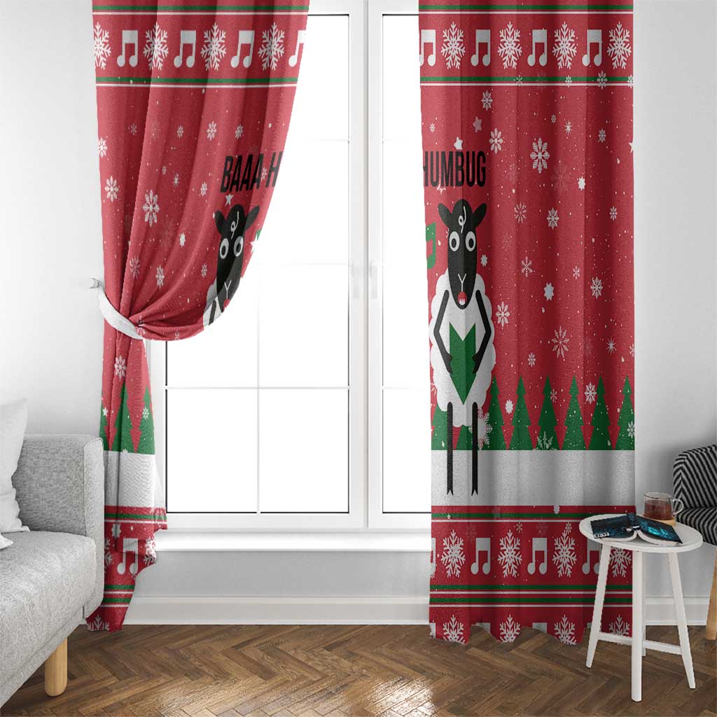 Vintage Sheep Music Christmas Window Curtain Xmas Holiday Patterns - Wonder Print Shop