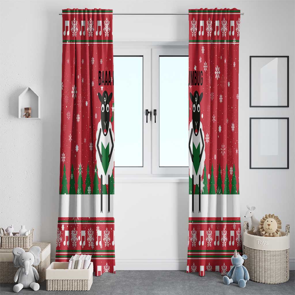 Vintage Sheep Music Christmas Window Curtain Xmas Holiday Patterns - Wonder Print Shop