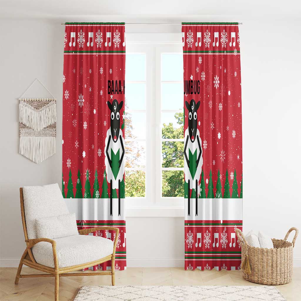 Vintage Sheep Music Christmas Window Curtain Xmas Holiday Patterns - Wonder Print Shop