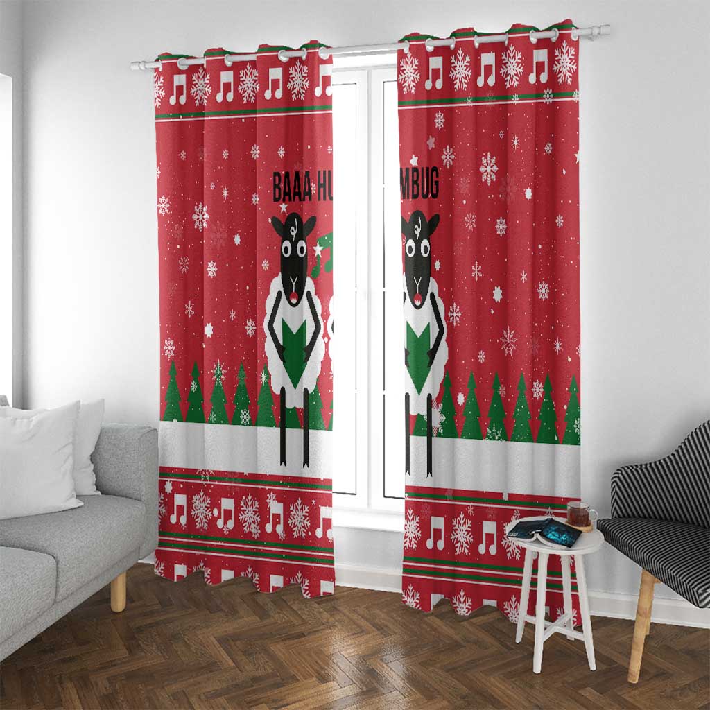 Vintage Sheep Music Christmas Window Curtain Xmas Holiday Patterns - Wonder Print Shop