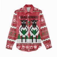 Vintage Sheep Music Christmas Women Casual Shirt Xmas Holiday Patterns - Wonder Print Shop