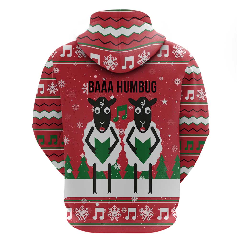 Vintage Sheep Music Christmas Zip Hoodie Xmas Holiday Patterns - Wonder Print Shop