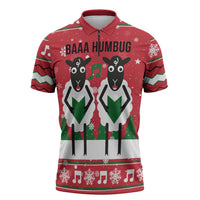 Vintage Sheep Music Christmas Zipper Polo Shirt Xmas Holiday Patterns - Wonder Print Shop