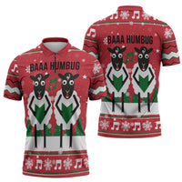 Vintage Sheep Music Christmas Zipper Polo Shirt Xmas Holiday Patterns - Wonder Print Shop
