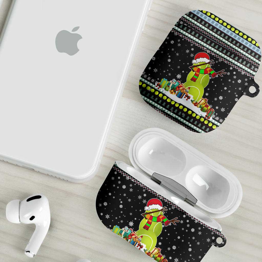 Tennis Snowman Christmas AirPods Case Xmas Holiday Patterns - Wonder Print Shop