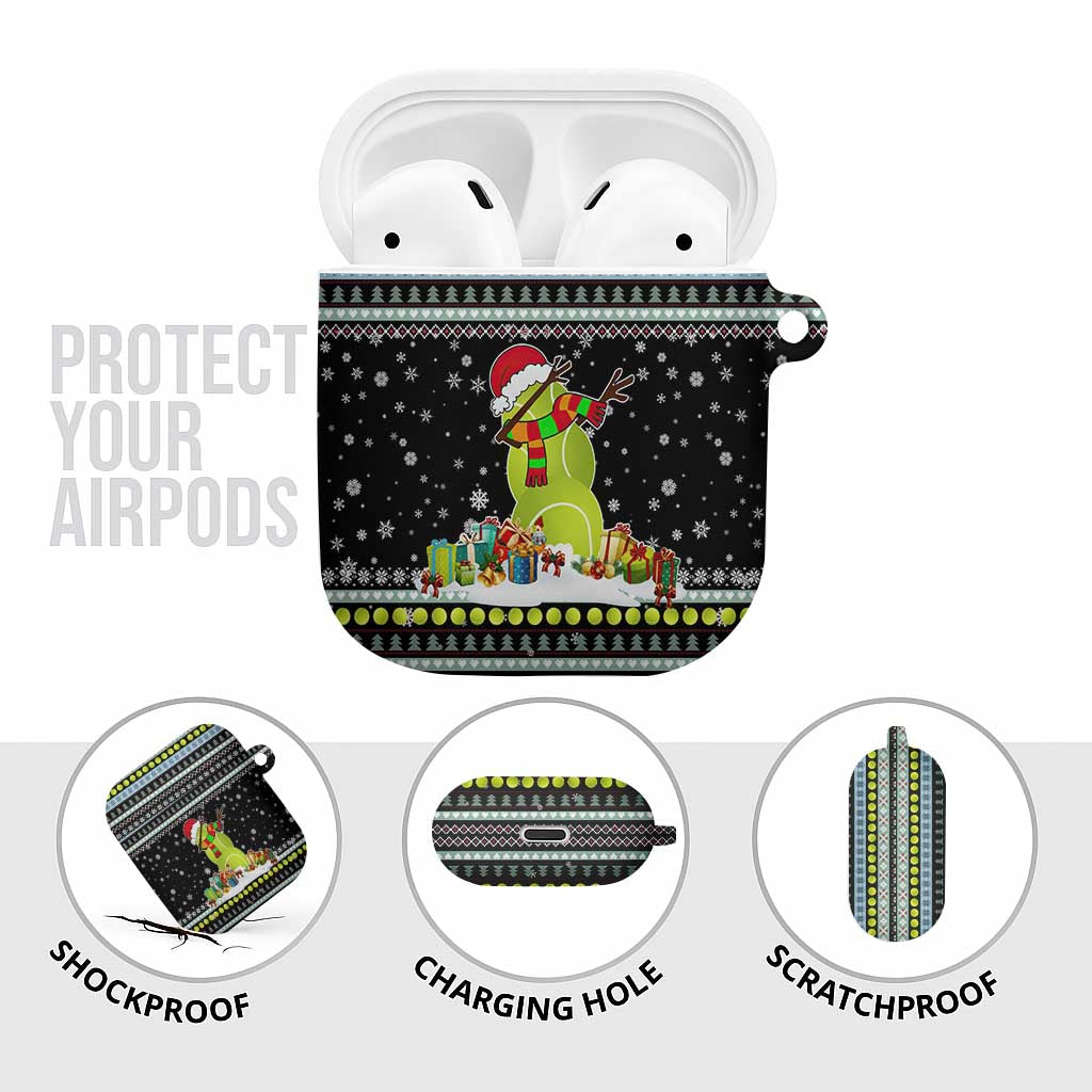 Tennis Snowman Christmas AirPods Case Xmas Holiday Patterns - Wonder Print Shop