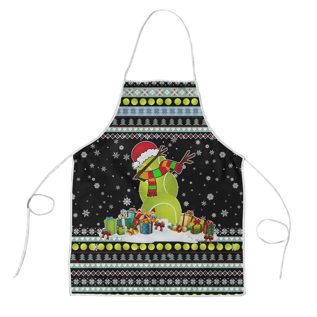 Tennis Snowman Christmas Apron Xmas Holiday Patterns - Wonder Print Shop
