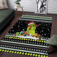 Tennis Snowman Christmas Area Rug Xmas Holiday Patterns - Wonder Print Shop