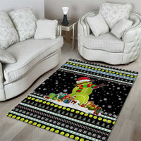 Tennis Snowman Christmas Area Rug Xmas Holiday Patterns - Wonder Print Shop