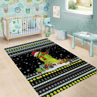 Tennis Snowman Christmas Area Rug Xmas Holiday Patterns - Wonder Print Shop