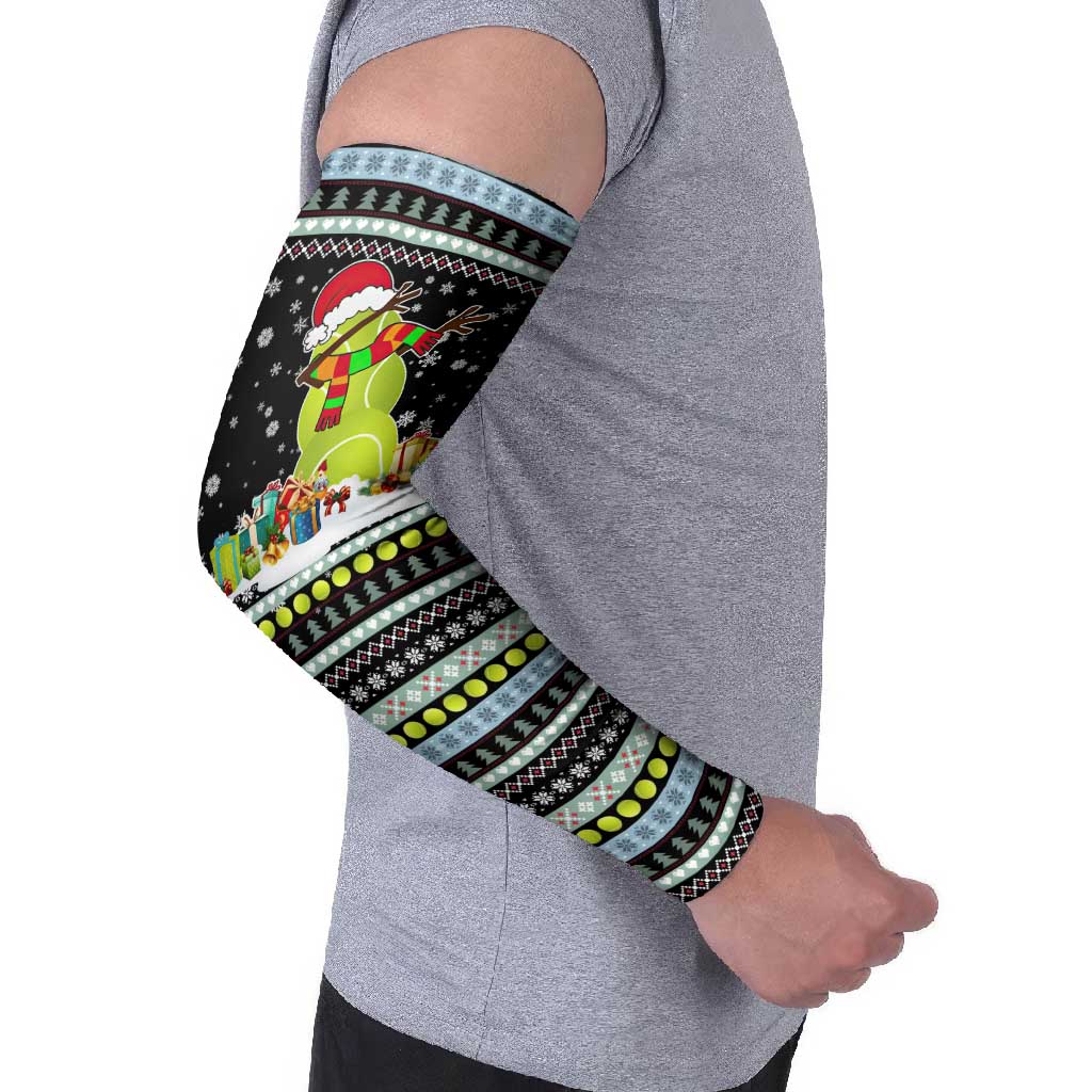 Tennis Snowman Christmas Arm Sleeves Xmas Holiday Patterns - Wonder Print Shop