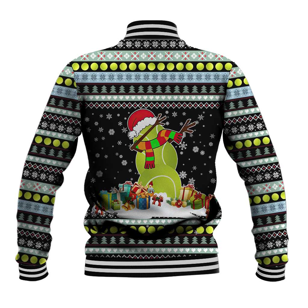 Tennis Snowman Christmas Baseball Jacket Xmas Holiday Patterns - Wonder Print Shop