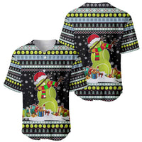 Tennis Snowman Christmas Baseball Jersey Xmas Holiday Patterns - Wonder Print Shop