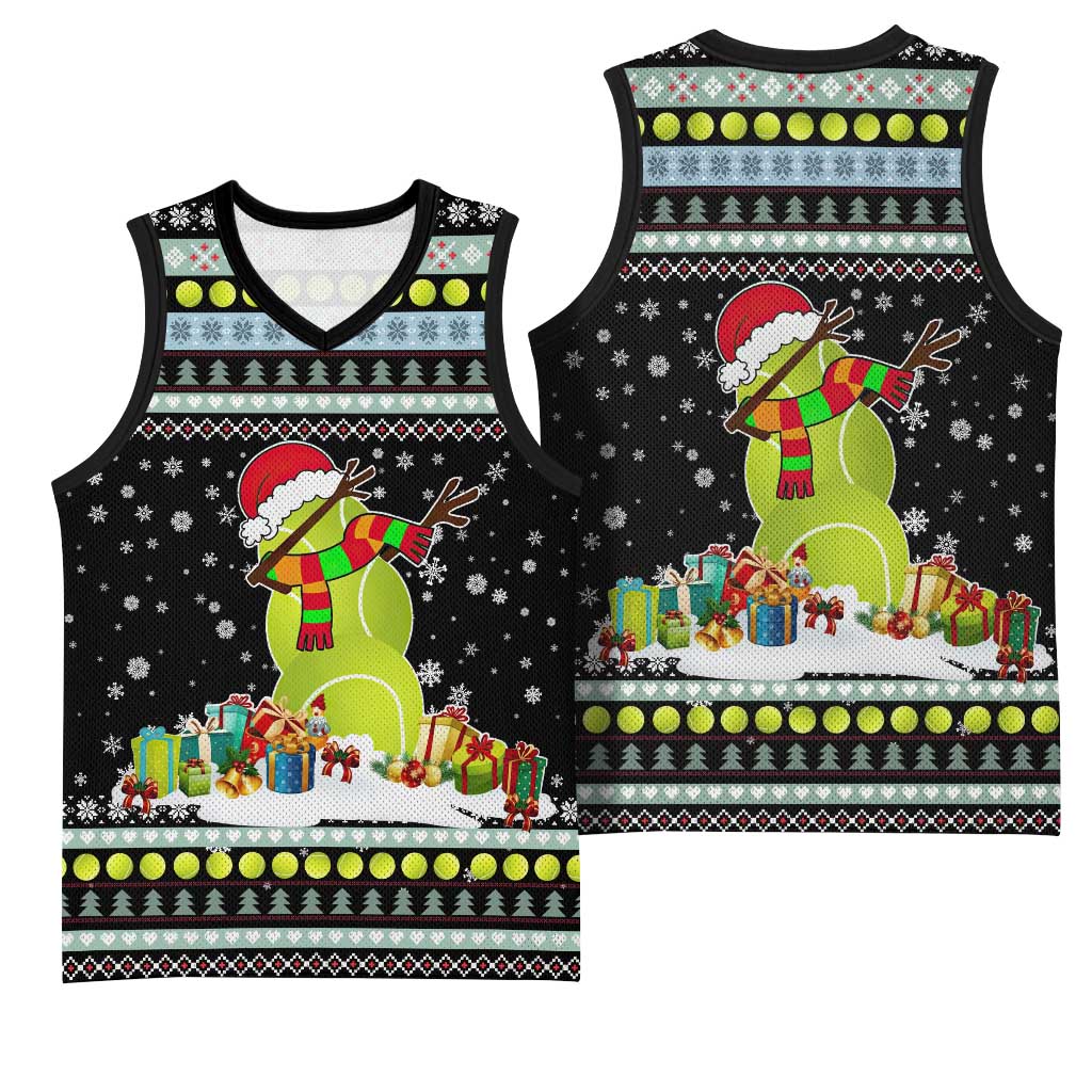Tennis Snowman Christmas Basketball Jersey Xmas Holiday Patterns - Wonder Print Shop