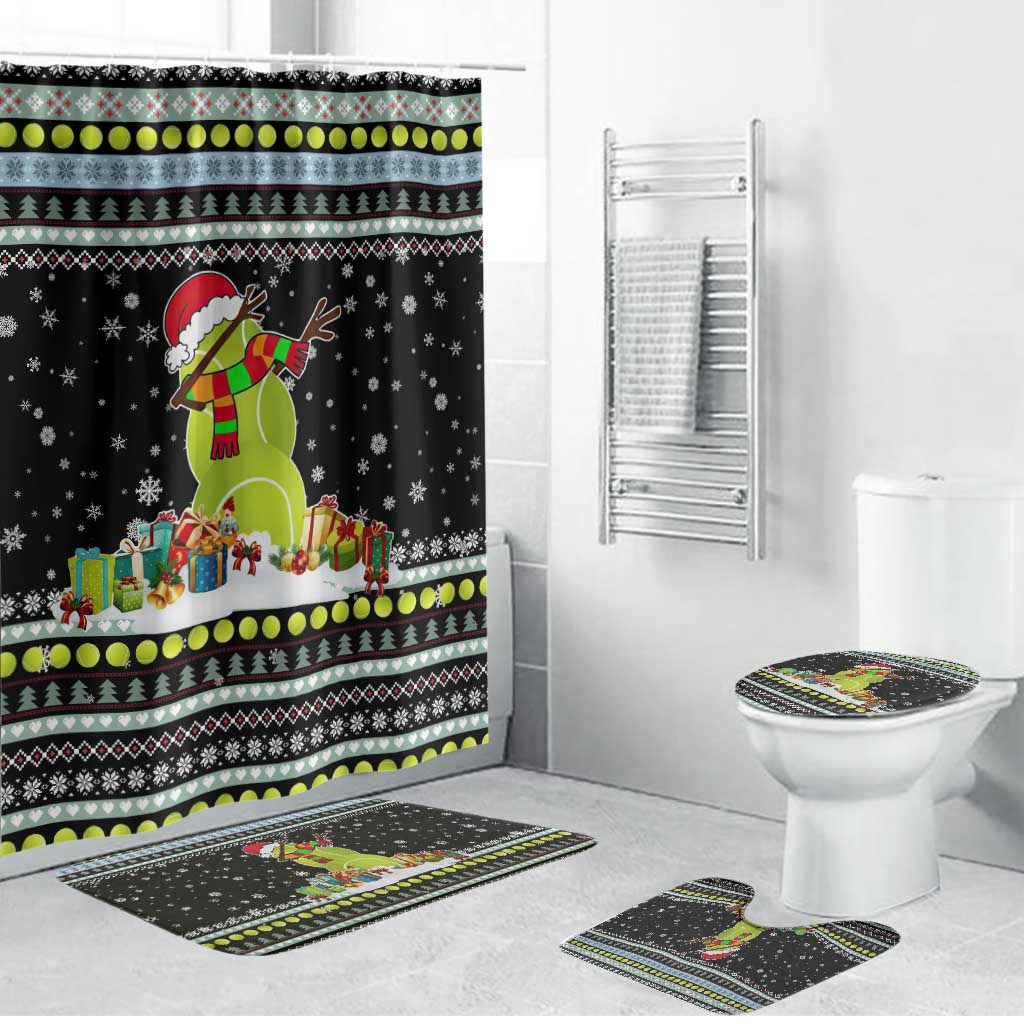 Tennis Snowman Christmas Bathroom Set Xmas Holiday Patterns - Wonder Print Shop