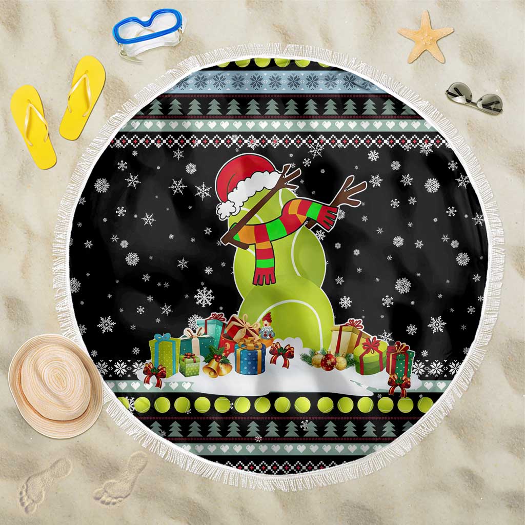 Tennis Snowman Christmas Beach Blanket Xmas Holiday Patterns - Wonder Print Shop