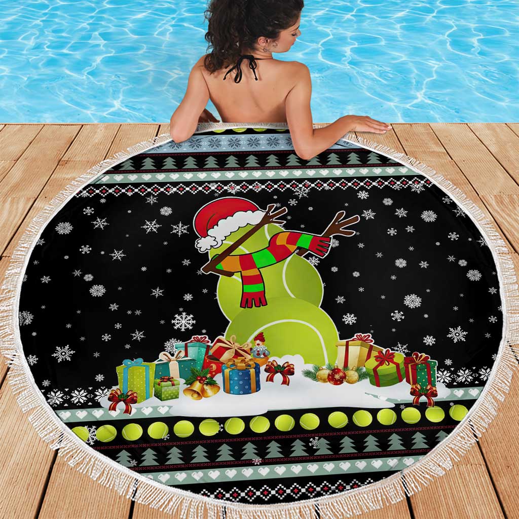 Tennis Snowman Christmas Beach Blanket Xmas Holiday Patterns - Wonder Print Shop