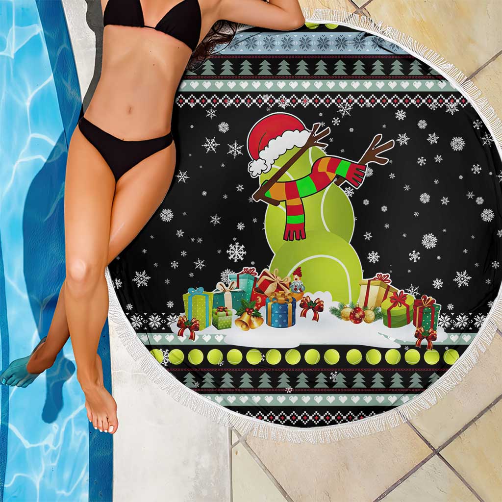 Tennis Snowman Christmas Beach Blanket Xmas Holiday Patterns - Wonder Print Shop