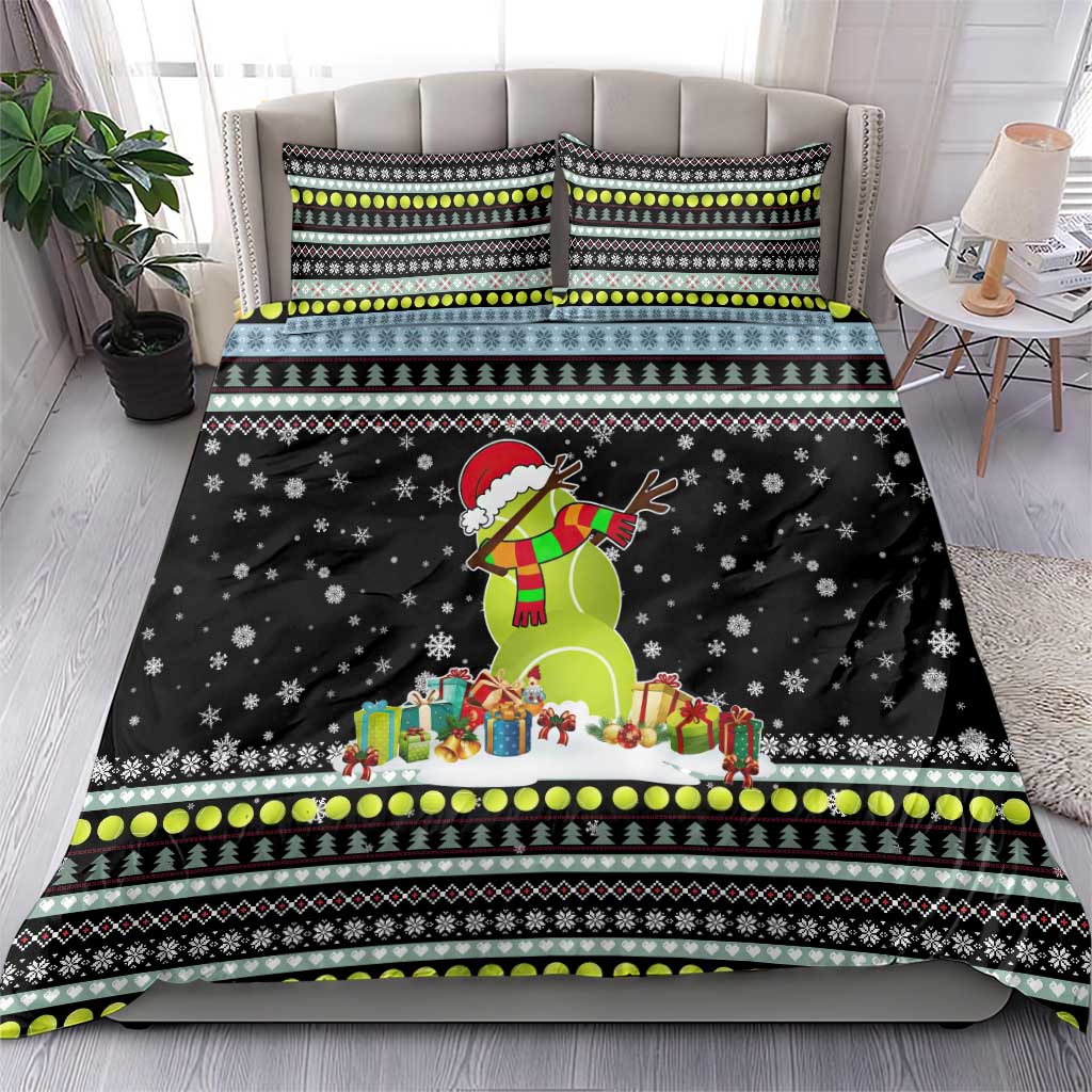 Tennis Snowman Christmas Bedding Set Xmas Holiday Patterns - Wonder Print Shop