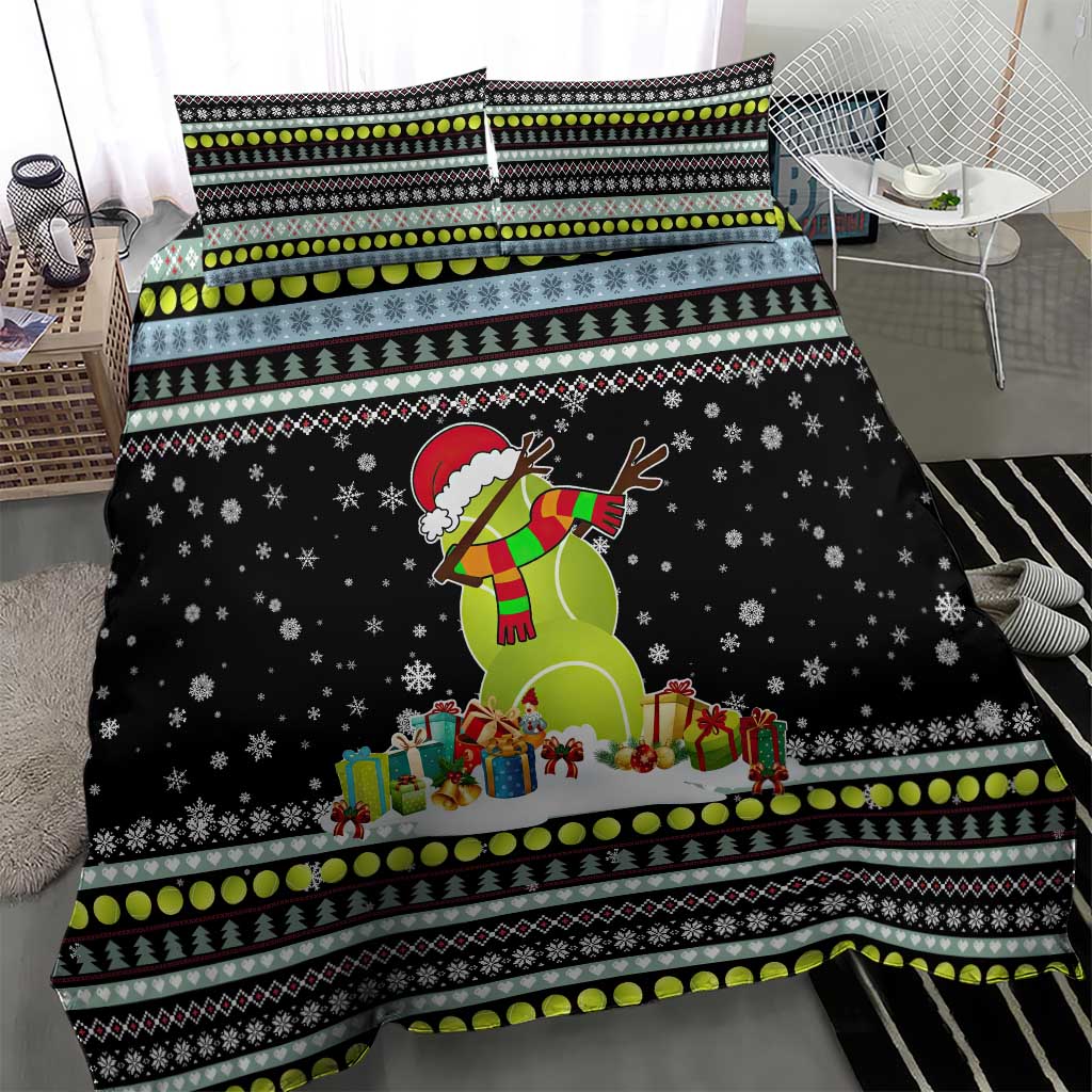 Tennis Snowman Christmas Bedding Set Xmas Holiday Patterns - Wonder Print Shop
