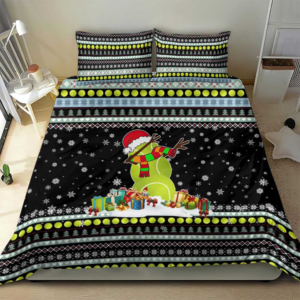 Tennis Snowman Christmas Bedding Set Xmas Holiday Patterns - Wonder Print Shop