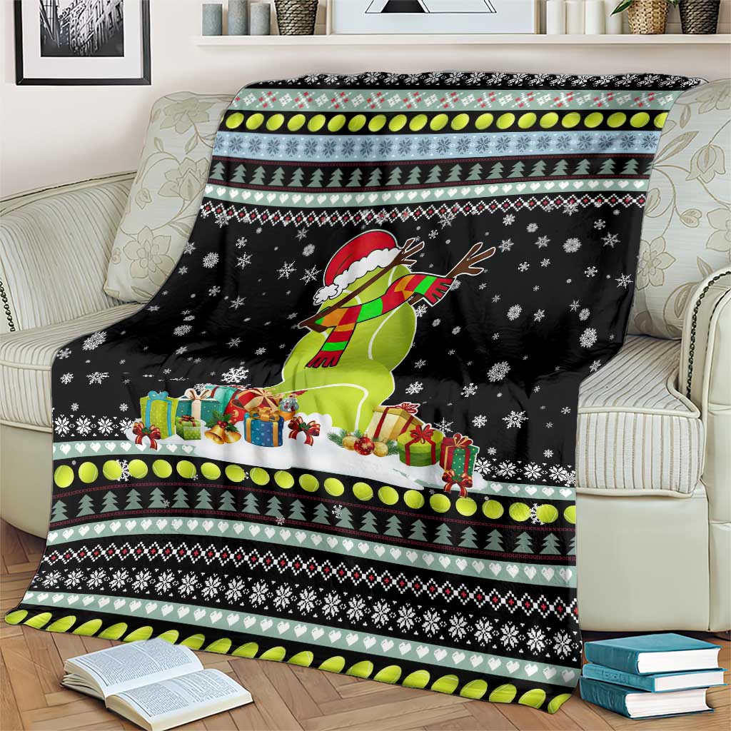 Tennis Snowman Christmas Blanket Xmas Holiday Patterns - Wonder Print Shop