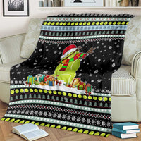 Tennis Snowman Christmas Blanket Xmas Holiday Patterns - Wonder Print Shop