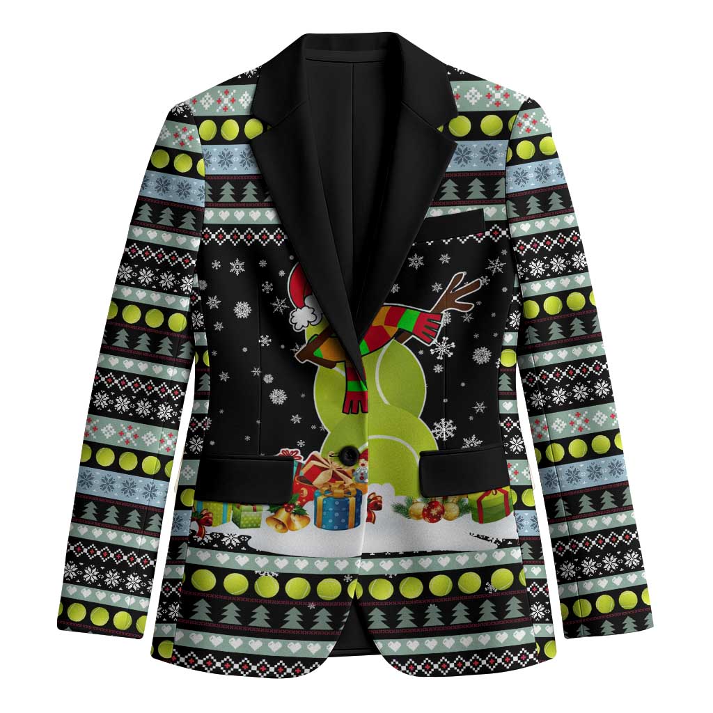 Tennis Snowman Christmas Blazer Xmas Holiday Patterns - Wonder Print Shop