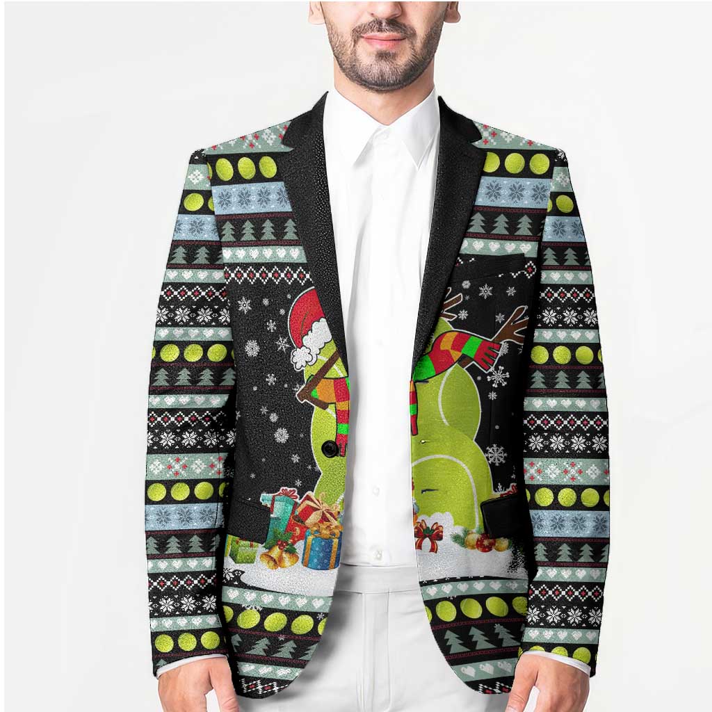 Tennis Snowman Christmas Blazer Xmas Holiday Patterns - Wonder Print Shop
