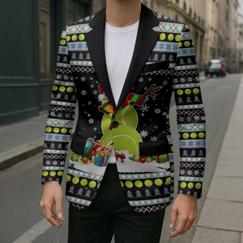 Tennis Snowman Christmas Blazer Xmas Holiday Patterns - Wonder Print Shop