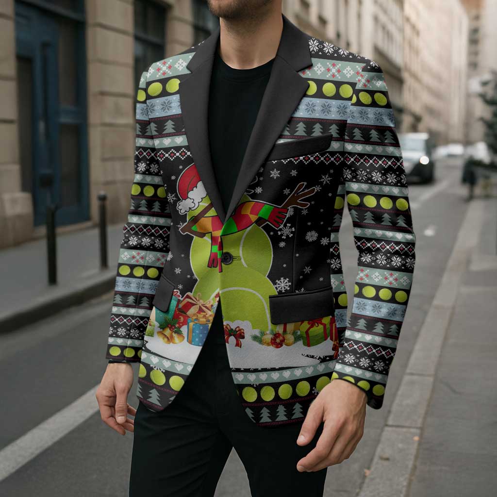 Tennis Snowman Christmas Blazer Xmas Holiday Patterns - Wonder Print Shop