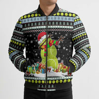 Tennis Snowman Christmas Bomber Puffer Jacket Xmas Holiday Patterns - Wonder Print Shop