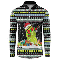 Tennis Snowman Christmas Button Sweatshirt Xmas Holiday Patterns - Wonder Print Shop