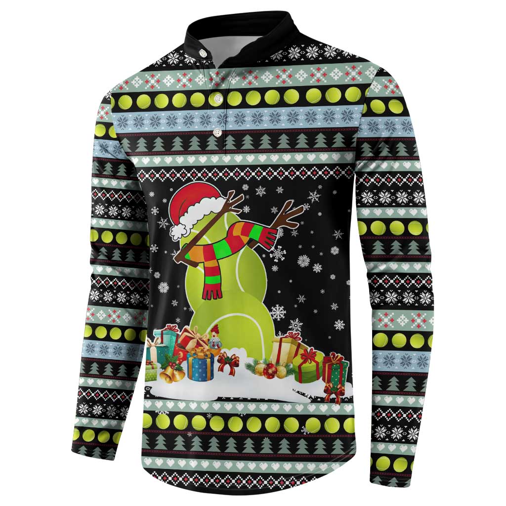 Tennis Snowman Christmas Button Sweatshirt Xmas Holiday Patterns - Wonder Print Shop