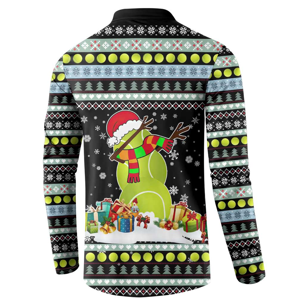 Tennis Snowman Christmas Button Sweatshirt Xmas Holiday Patterns - Wonder Print Shop