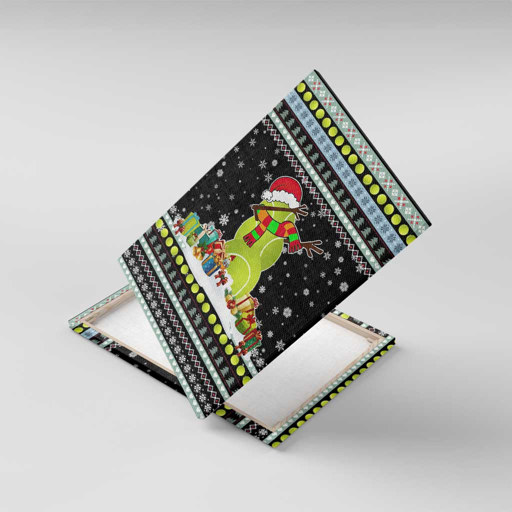 Tennis Snowman Christmas Canvas Wall Art Xmas Holiday Patterns - Wonder Print Shop