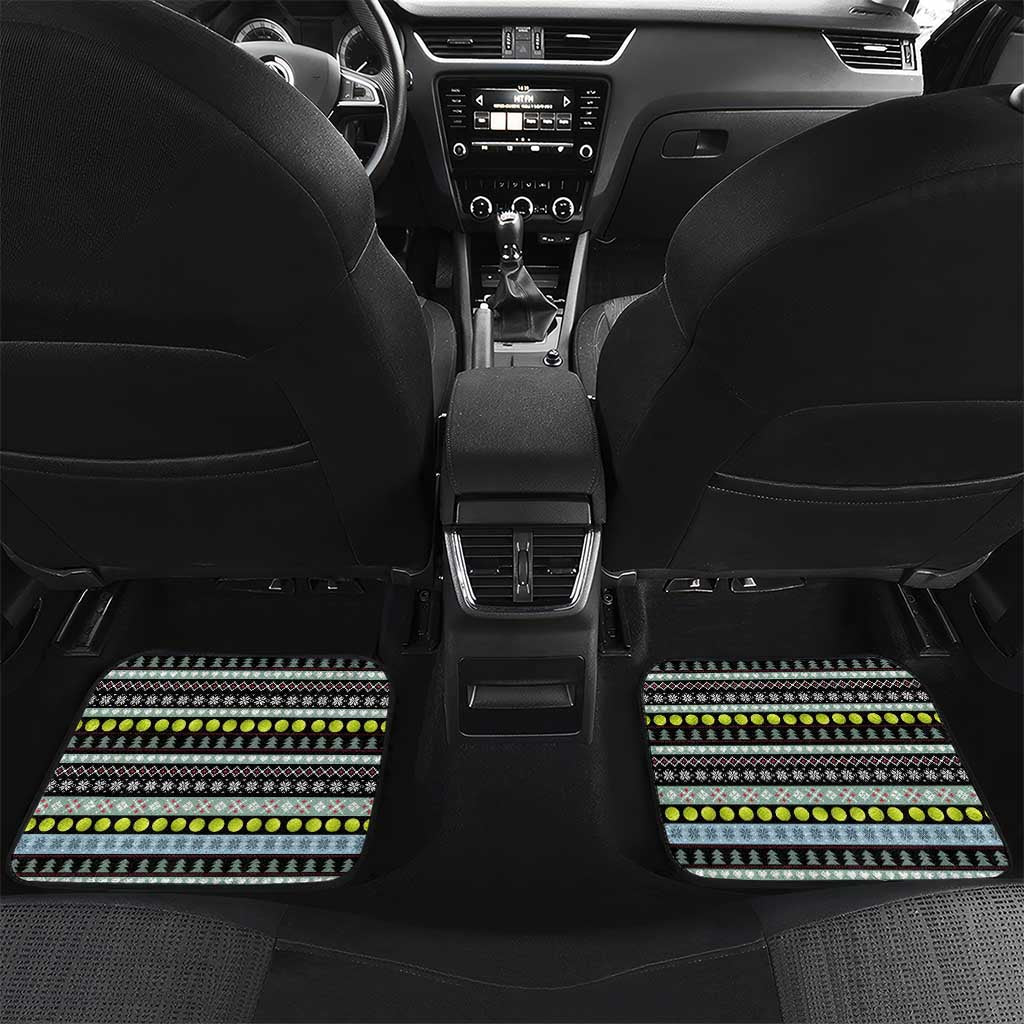 Tennis Snowman Christmas Car Mats Xmas Holiday Patterns - Wonder Print Shop